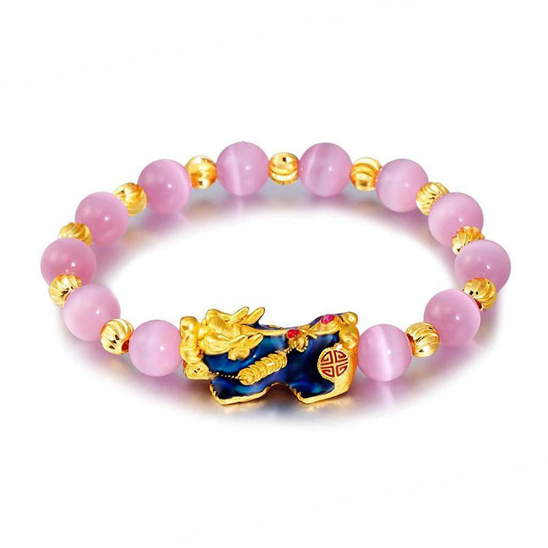 Buddha Stones Pixiu Cat Eye Lucky Bracelet - image 0