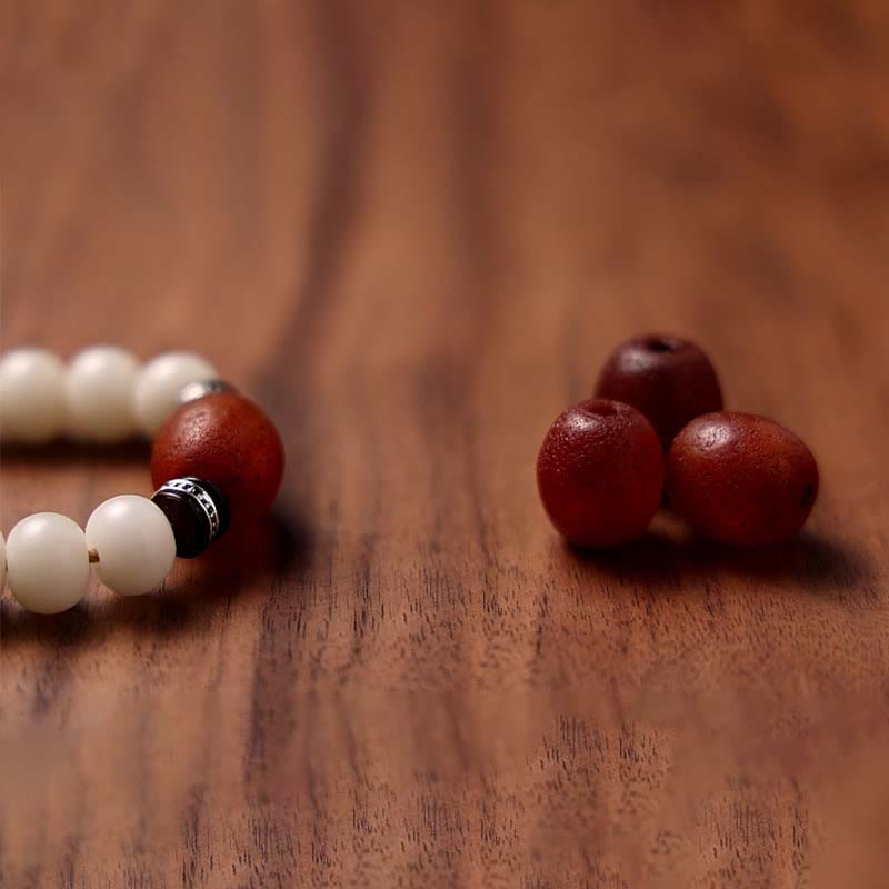 Buddha Stones Tibet 108 Mala Beads Bodhi Seed Bagua Vajra Dzi Bead Gray Agate Wealth Bracelet - image 5