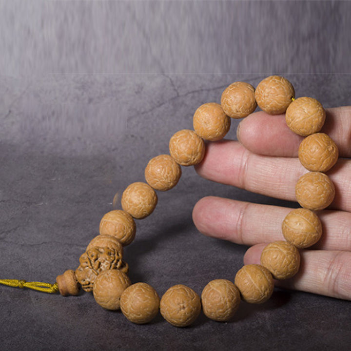 Buddha Stones Bodhi Seed Luck Auspiciousness Wrist Mala Tassel Pocket Mala - image 1