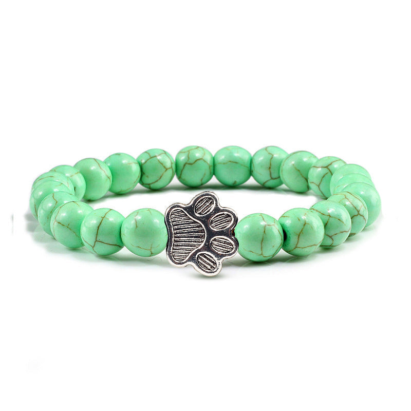 Buddha Stones “Save A Dog” Stone Bracelet - Light Green Beads - image 18