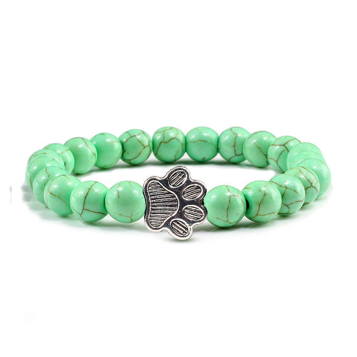 Buddha Stones “Save A Dog” Stone Bracelet - Light Green Beads - image 18