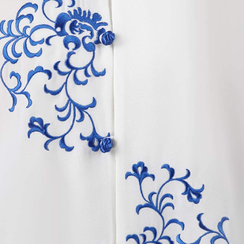 Buddha Stones Flower Embroidery Meditation Prayer Spiritual Zen Tai Chi Qigong Practice Unisex Clothing Set - image 14