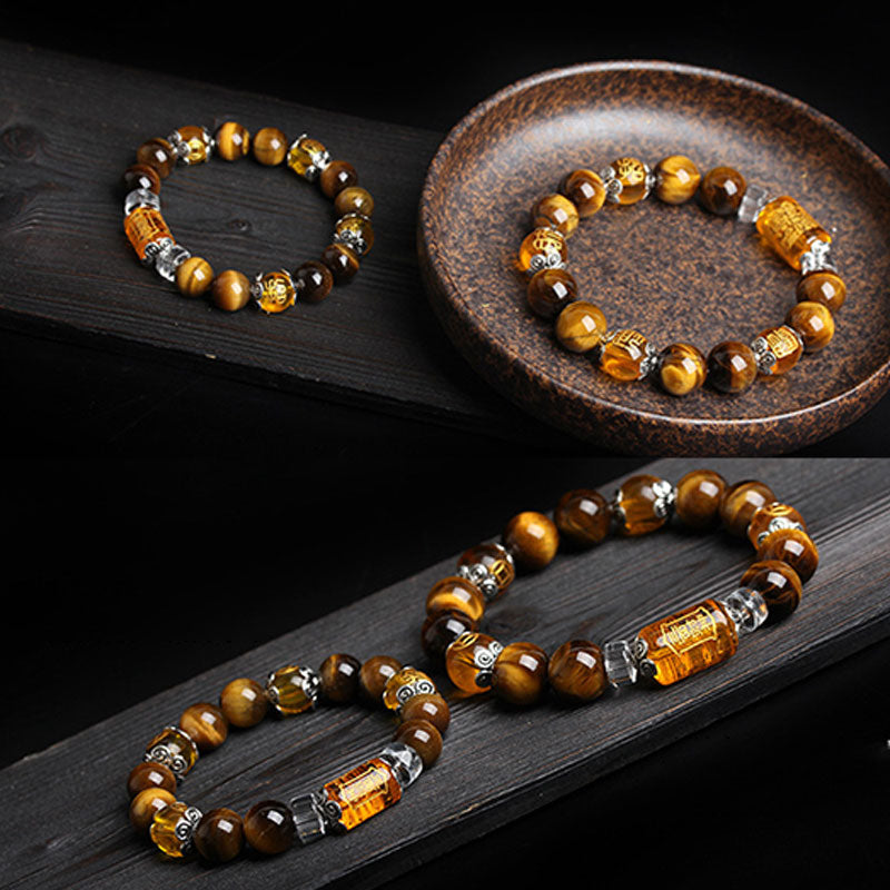 Buddha Stones Tiger Eye Bead Fortune Prosperity Bracelet - image 5