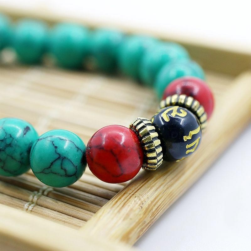 Buddha Stones Tibetan Turquoise Purification Necklace Mala - image 2