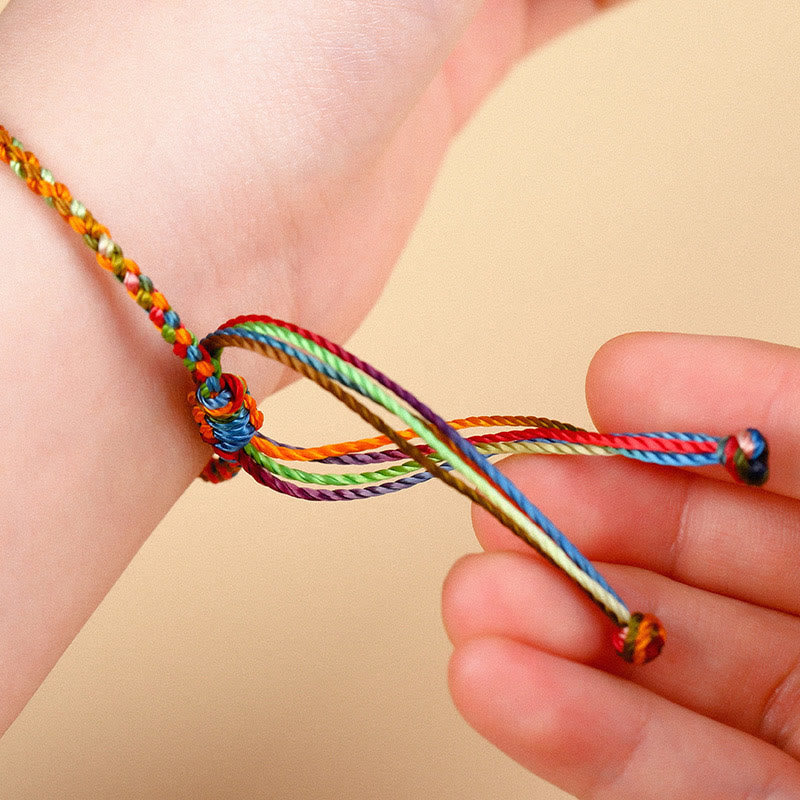Buddha Stones "May all your wishes come true" Lucky Multicolored Bracelet - image 1