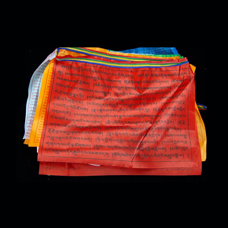 Tibetan 5 Colors Windhorse Blessing Outdoor 20 Pcs Prayer Flag - image 13
