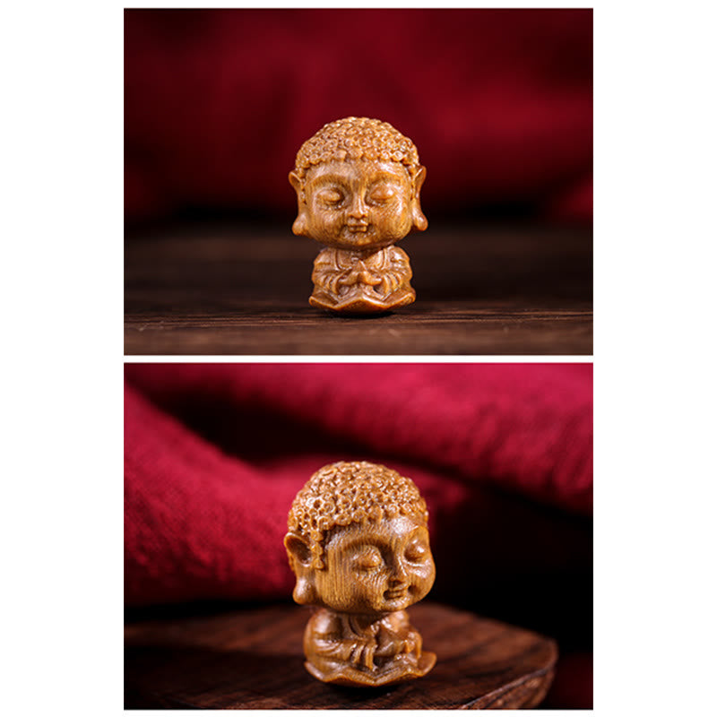 Buddha Stones Chinese Zodiac Natal Buddha Green Sandalwood Lotus Engraved Positive Home Decoration - image 13