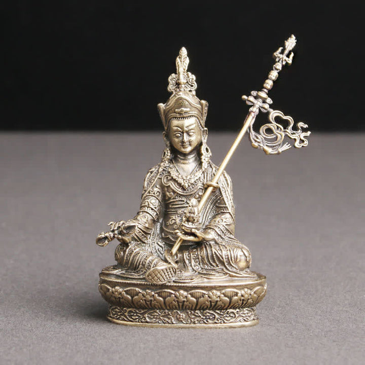 Buddha Stones Padmasambhava Buddha Figure Serenity Copper Statue Decoration Temple Ornament - image 5