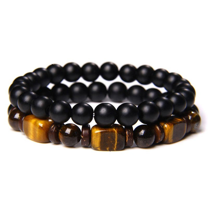 Buddha Stones Tiger Eye Frosted Stone Hematite Courage Bracelet - 5 - image 9