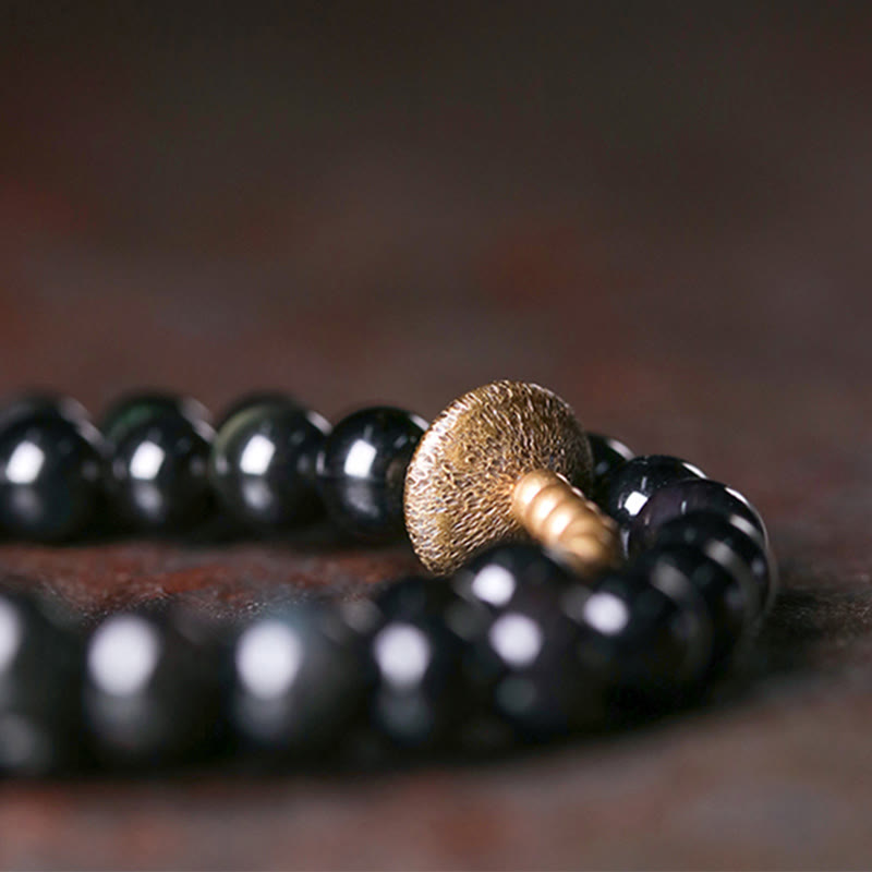 Buddha Stones Rainbow Obsidian Copper Love Double Wrap Bracelet - image 6