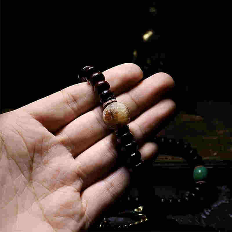 Buddha Stones Tibet 108 Mala Beads Purple Bodhi Seed Bagua Vajra Auspiciousness Bracelet - image 15
