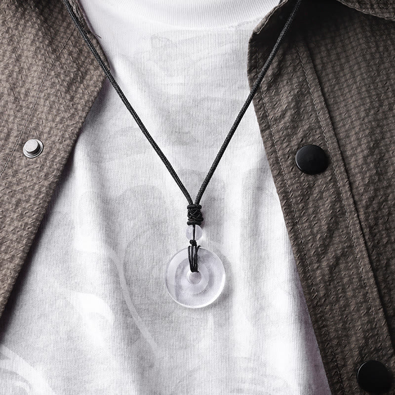 Buddha Stones Lucky Coin Pendant Healing Crystal Gemstone Necklace - image 33