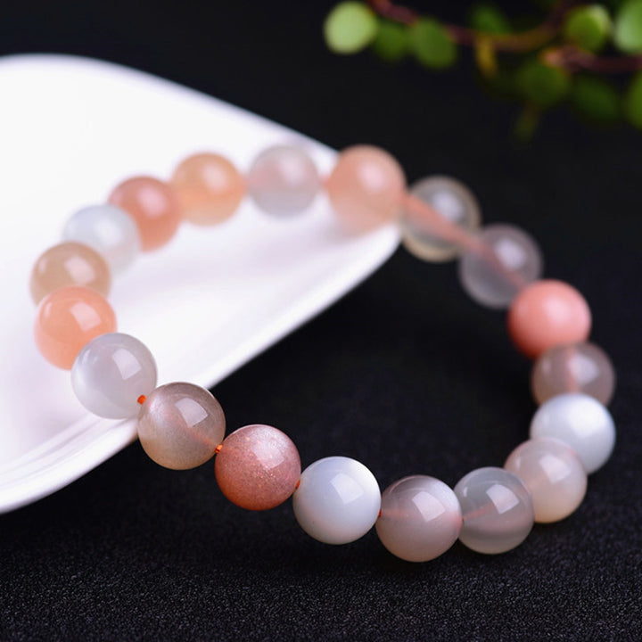 Buddha Stones Natural Moonstone Wealth Positive Bracelet - image 1