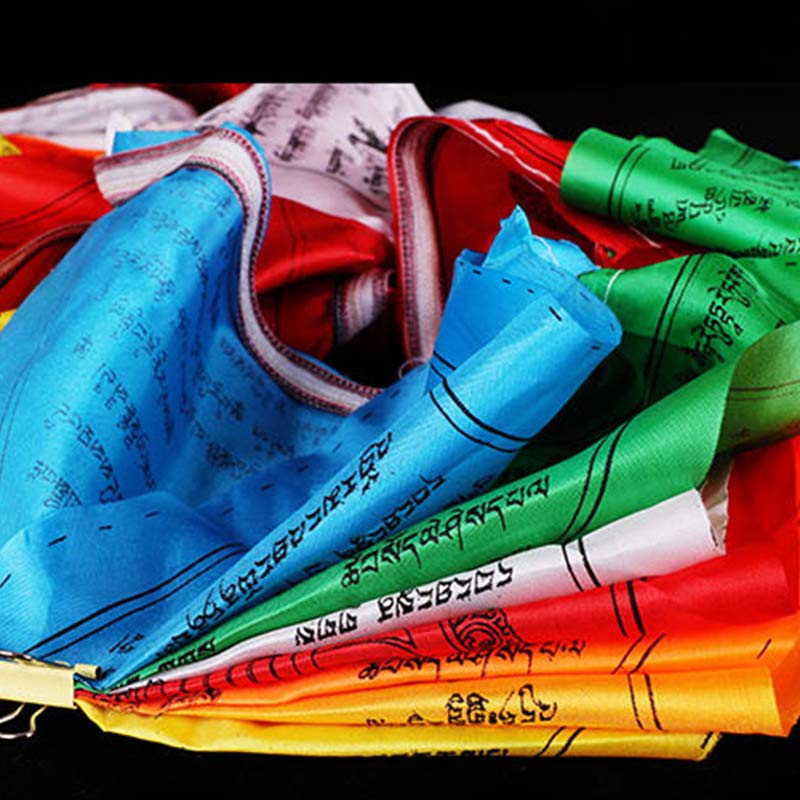 Tibetan Blessing Outdoor 25 Pcs Triangle Prayer Flag Decoration - image 2