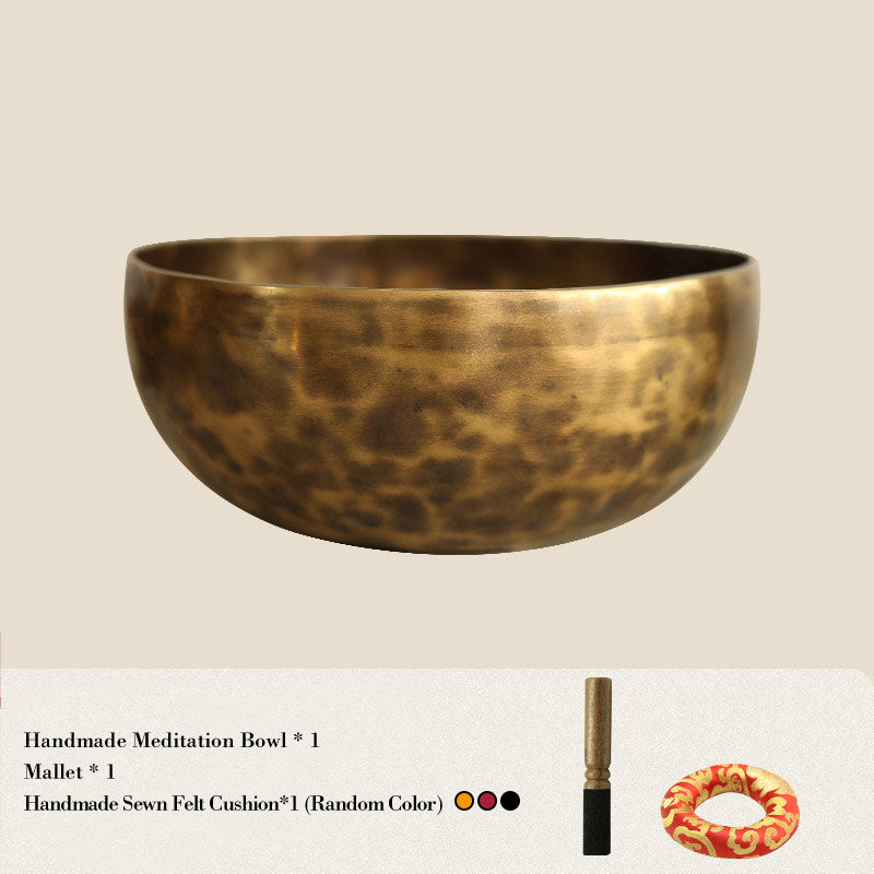 Buddha Stones Tibetan Sound Bowl Handcrafted for Healing and Meditation Positive Energy Singing Bowl Set - 6.3IN (16CM) - image 2
