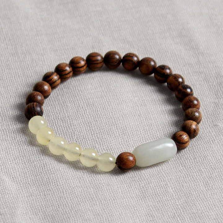 Buddha Stones  Jade Sandalwood Luck Abundance Bracelet - image 1