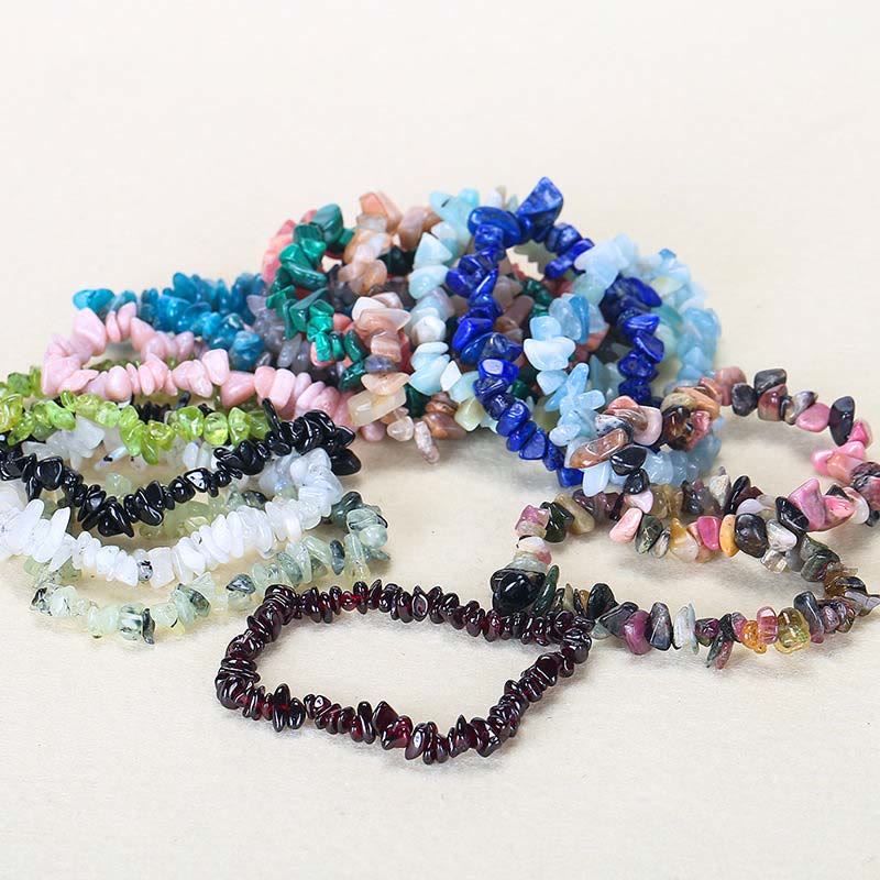 Natural Irregular Shape Crystal Stone Warmth Soothing Bracelet - image 28