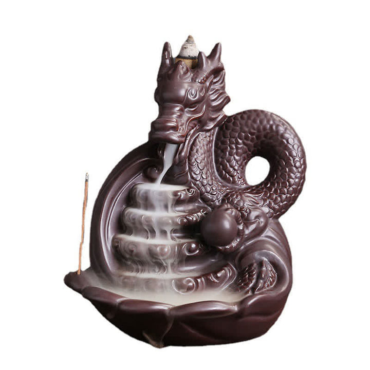 Dragon Pattern Success Ceramic Incense Burner Decoration - image 9