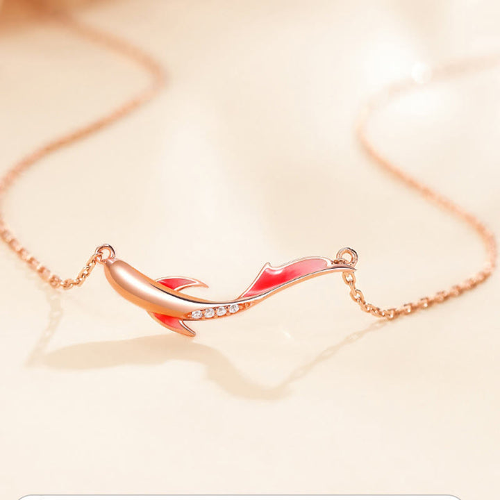 Buddha Stones 925 Sterling Silver Koi Fish Luck Zircon Prosperity Necklace Pendant - image 3