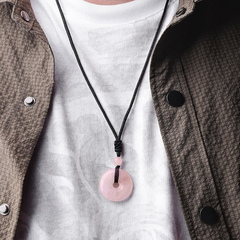 Buddha Stones Lucky Coin Pendant Healing Crystal Gemstone Necklace - image 11