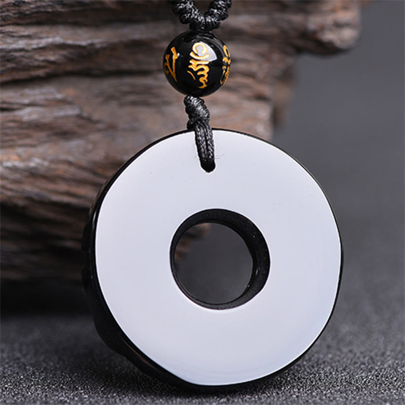 Buddha Stones Pixiu Obsidian Wealth Pendant Necklace - image 2