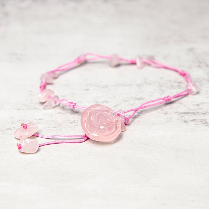 Buddha Stones Amethyst Pink Crystal Green Aventurine Rose Inner Peace Healing Anklet - image 11