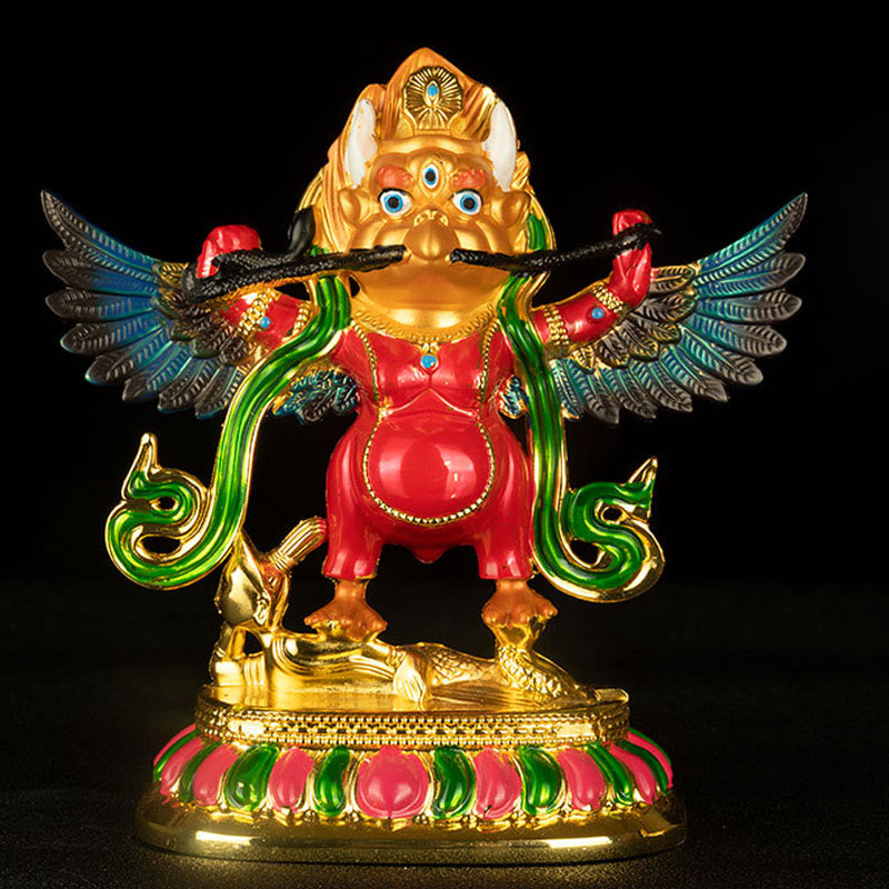 Buddha Stones Tibet Garuda Bird Alloy Keep Evil Spirits Away Home Decoration - Colorful Garuda Bird - image 0