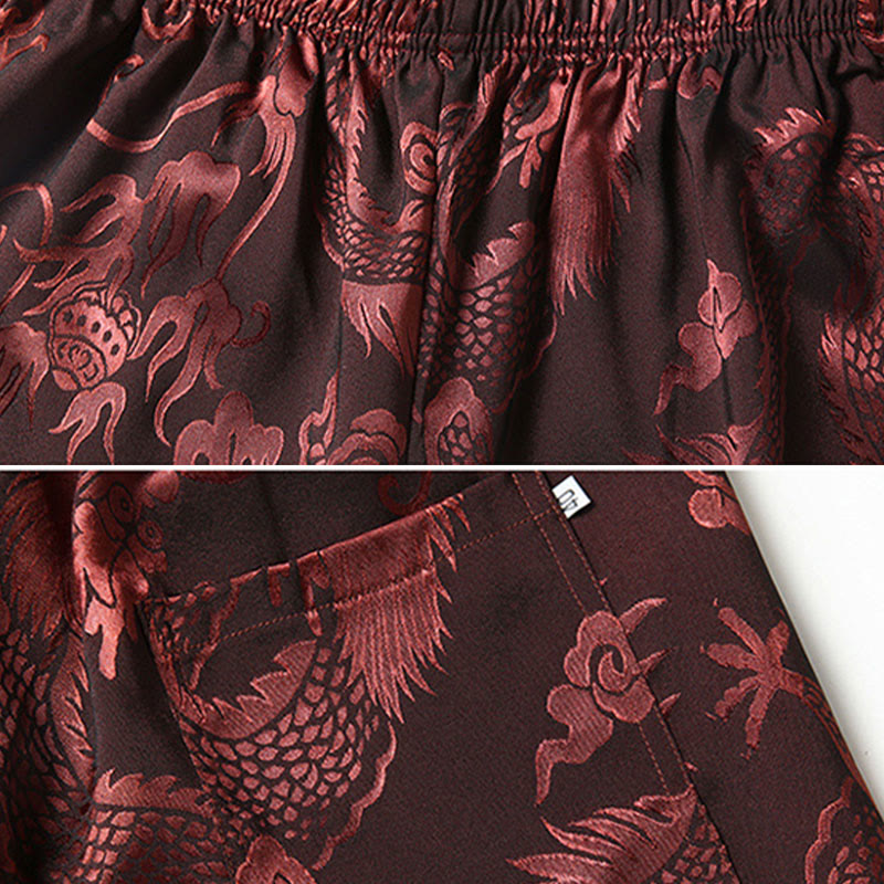 Buddha Stones Tang Suit Men Hanfu Chinese Dragon Traditional Clothes Kung Fu Shirt Uniform Long Sleeved Coat Tops and Pants Clothing Men's Set - image 9