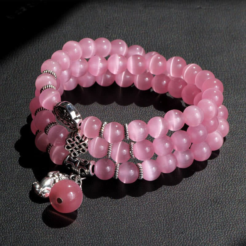 Buddha Stones Cat Eye PiXiu Support Triple Wrap Bracelet - image 26