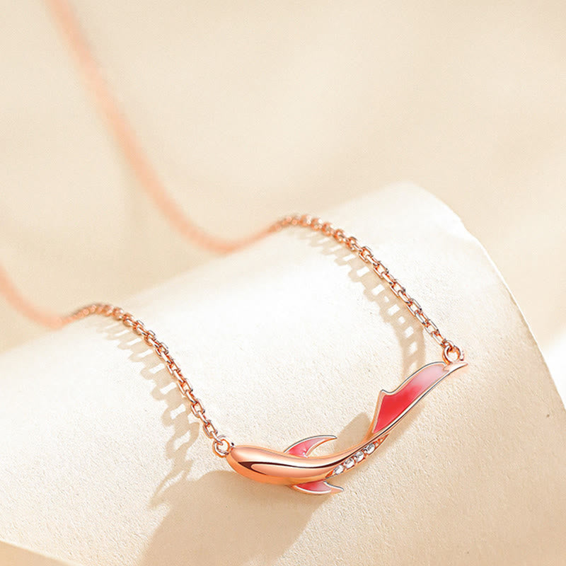 Buddha Stones 925 Sterling Silver Koi Fish Luck Zircon Prosperity Necklace Pendant - image 5