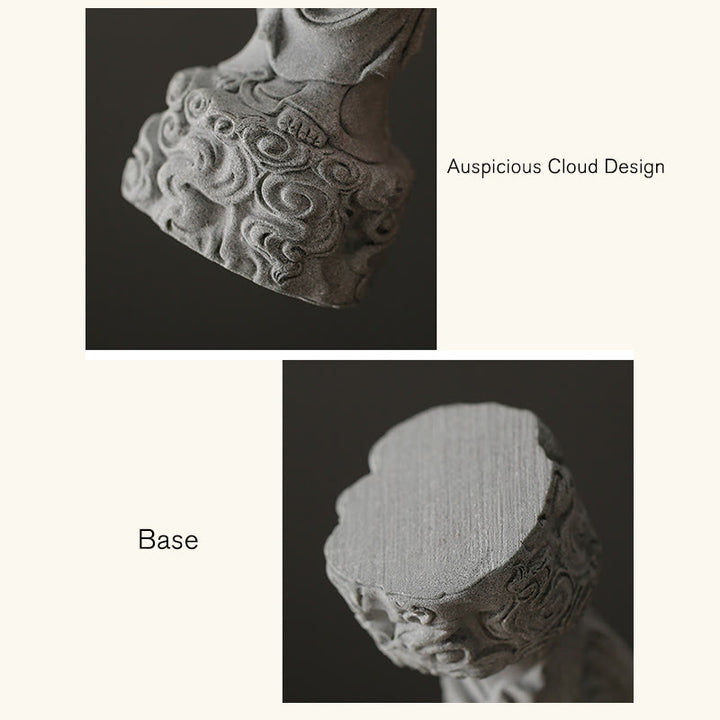 Buddha Stones Meditation Buddha Auspicious Clouds Design Serenity Home Decoration - image 9