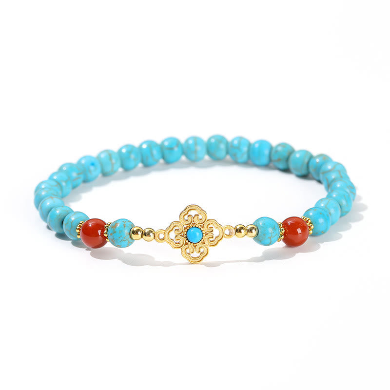 Buddha Stones Turquoise Bead Protection Balance Bracelet - Turquoise(Purification♥Protection) - image 0