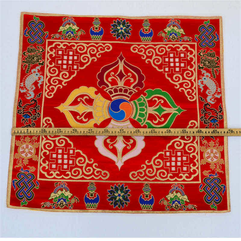 Flower Endless Knot Prayer Altar Mat Healing Meditation 8 Auspicious Symbols Mat Table Runner - image 28