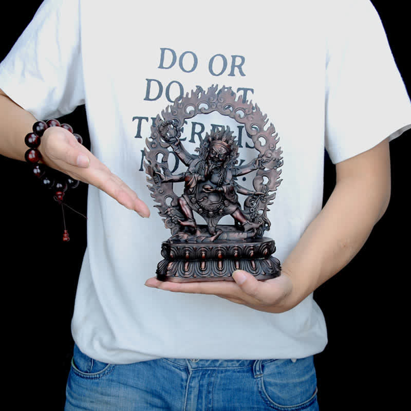 Buddha Stones Tibet Mahakala Bodhisattva Figurine Compassion Copper Statue Decoration - image 5