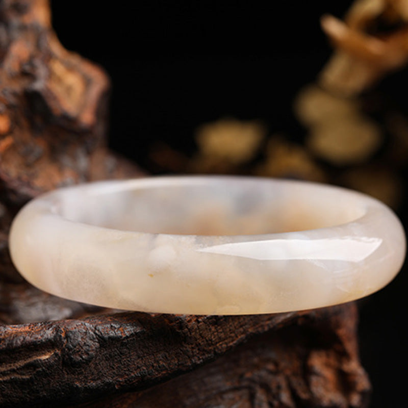 Natural Sakura Agate Peace Bracelet Bangle - image 4