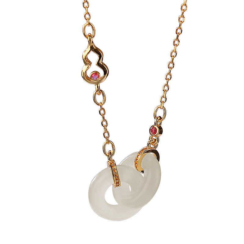 Buddha Stones 925 Sterling Silver Round Jade Luck Prosperity Necklace Chain Pendant - image 5