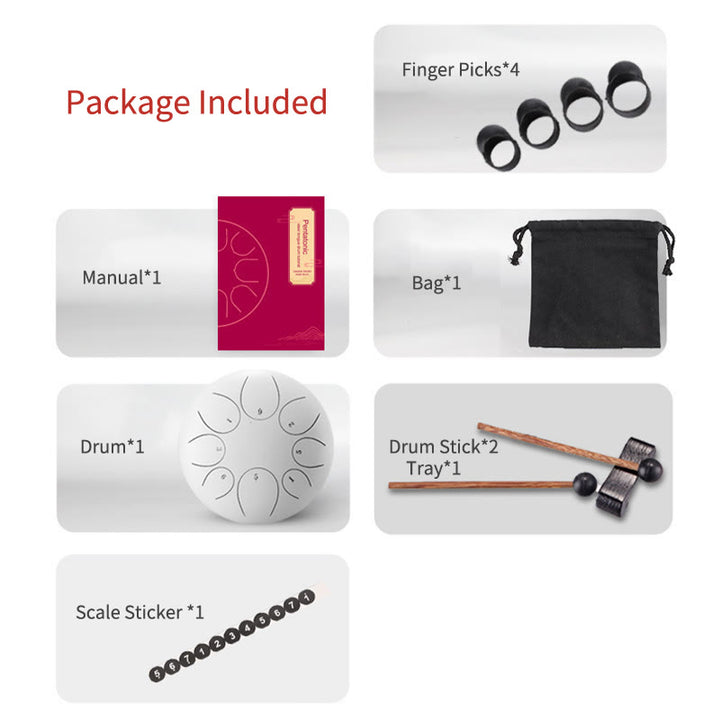 Buddha Stones Steel Tongue Drum Sound Healing Meditation Lotus Pattern Drum Kit 8 Note 6 Inch Percussion Instrument - image 2