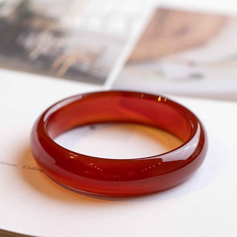Buddha Stones Natural Red Agate Confidence Bracelet Bangle - image 5