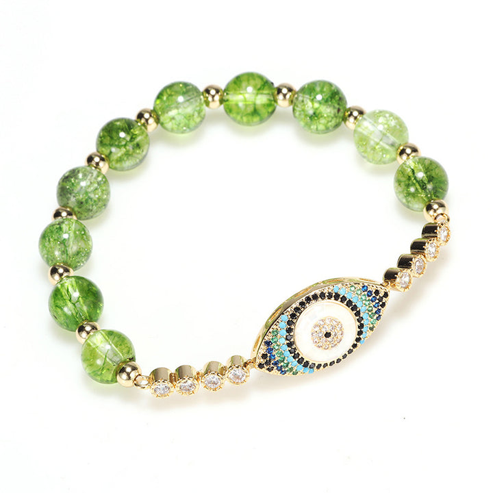 Buddha Stones Natural Peridot Evil Eye Abundance Bracelet - image 2