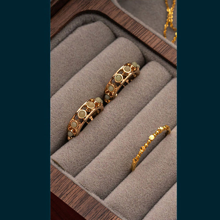 Vintage Handmade Black Walnut Wood Jewelry Storage Box Wooden Gift Box - image 16