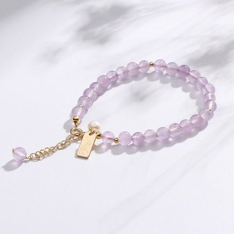 Buddha Stones Natural Amethyst Crystal Relieves Stress Bracelet - image 5