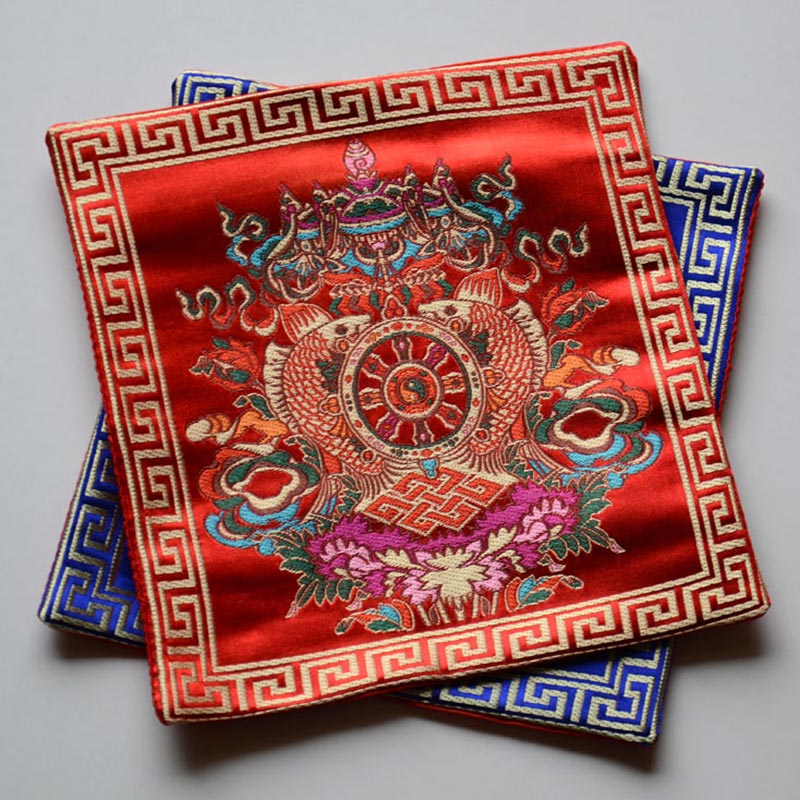 Buddha Stones Prayer Altar Mat Healing Meditation Vajra Auspicious Symbols - image 1