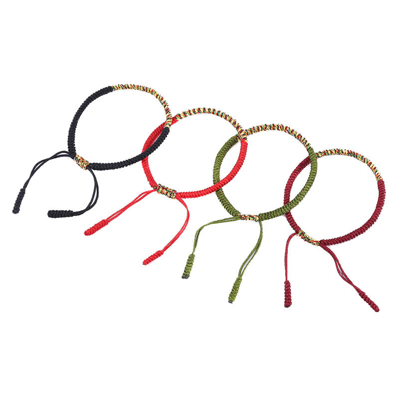 Buddha Stones Tibetan Handmade Multicolor King Kong Knot Luck Strength Braided Bracelet - image 15