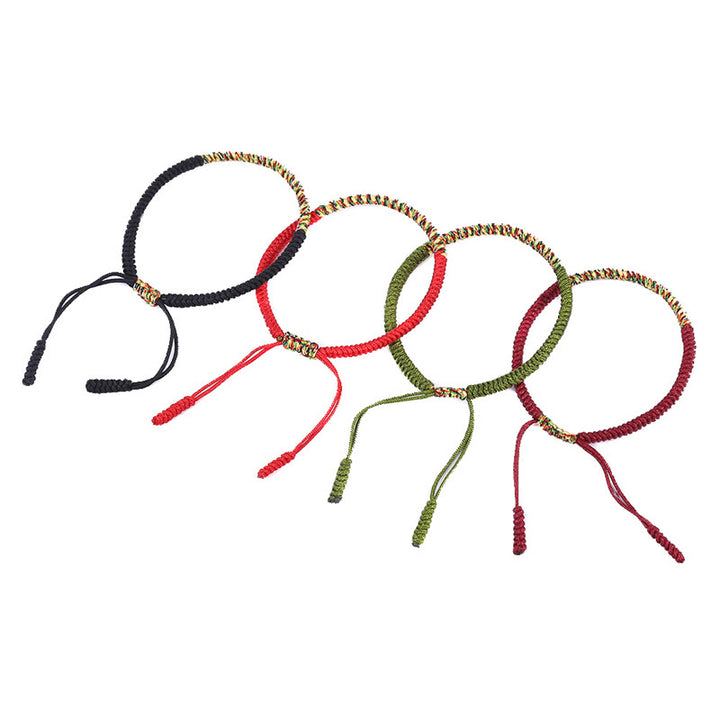 Buddha Stones Tibetan Handmade Multicolor King Kong Knot Luck Strength Braided Bracelet - image 15