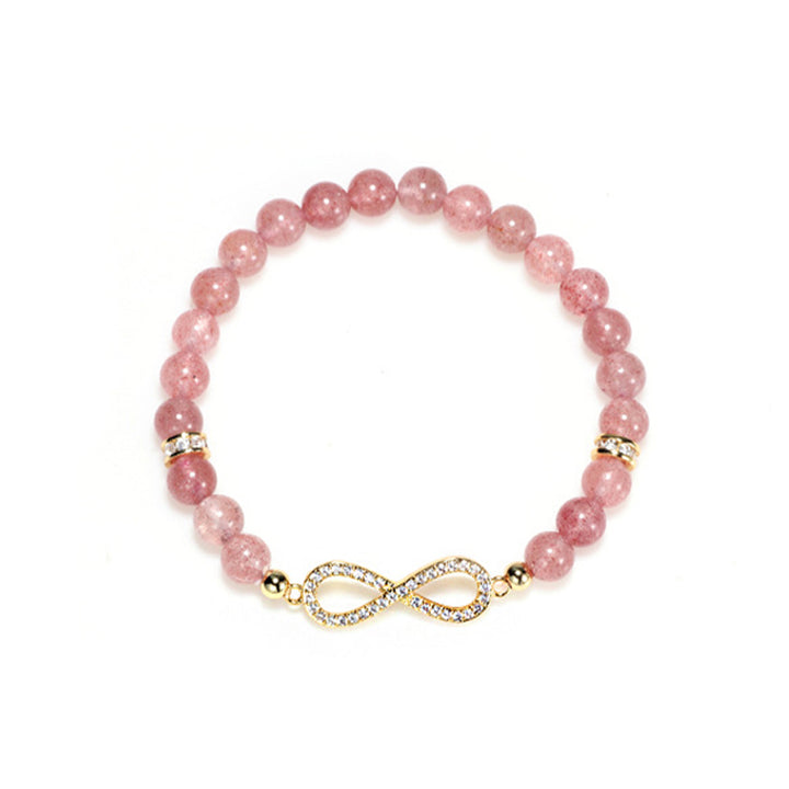 Buddha Stones Natural Strawberry Quartz Positivity Healing Bracelet - image 4