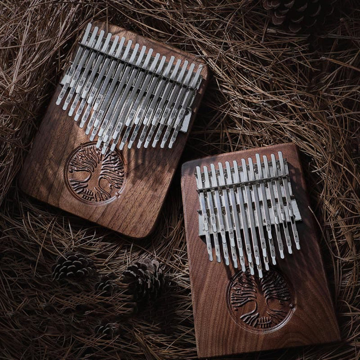 Buddha Stones Kalimba 34 Keys Thumb Piano Tree of Life Design Portable Finger Marimba Piano - image 11