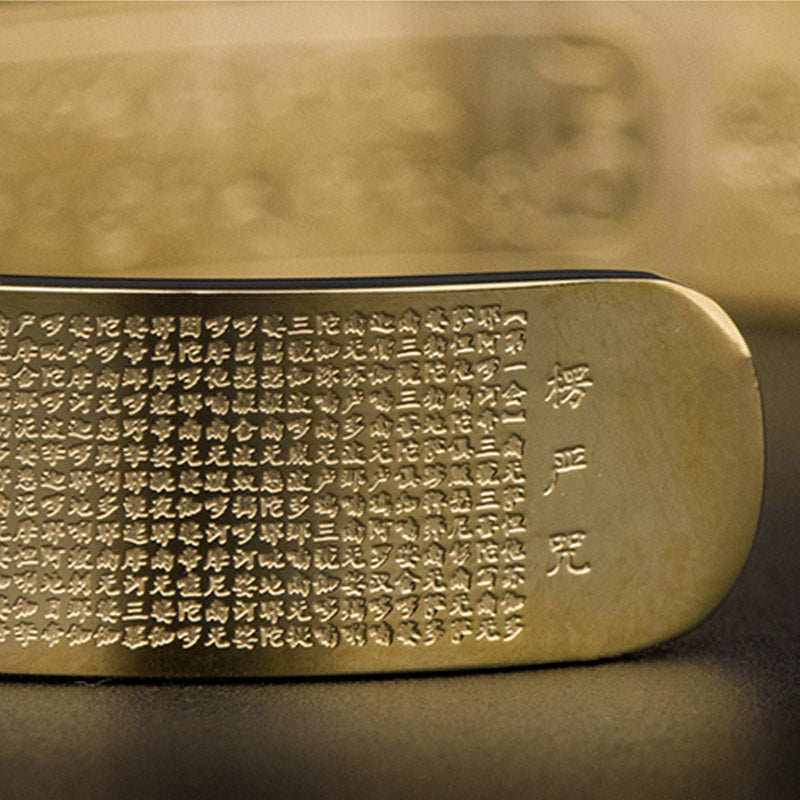 Buddha Stones Shurangama Mantra Engraving Titanium Steel Blessing Bracelet - image 10