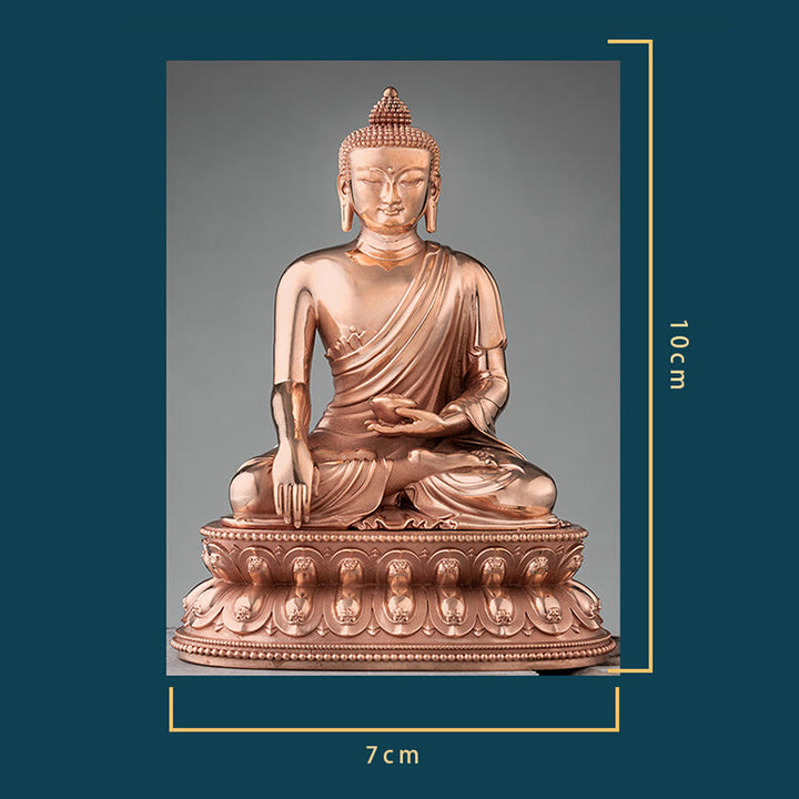 Buddha Stones Gautama Shakyamuni Buddha Figurine Serenity Copper Statue Home Decoration - image 15