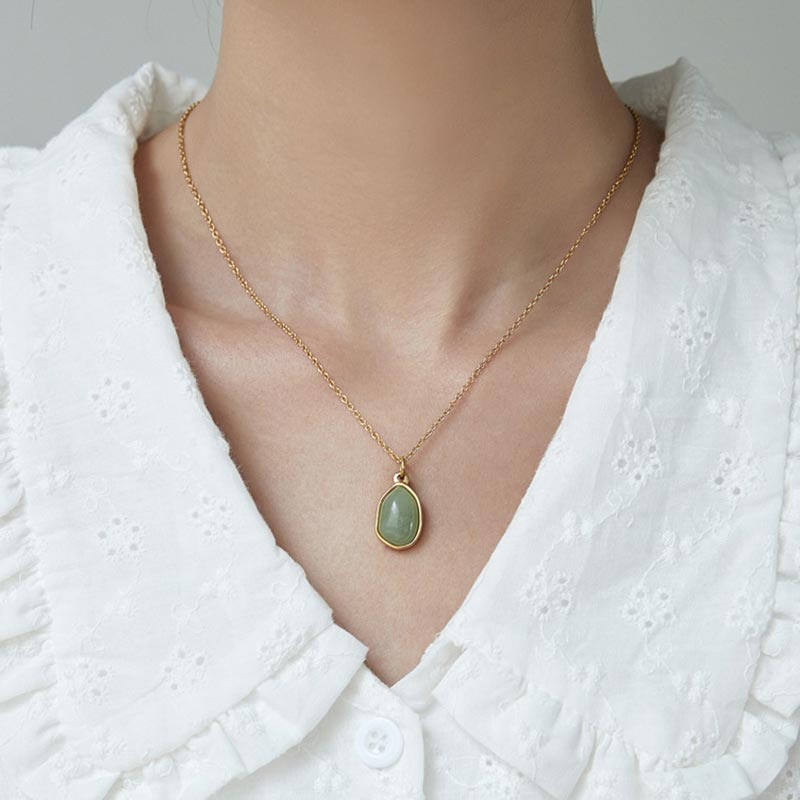 Buddha Stones Natural Green Aventurine Amethyst Rose Quartz Blessing Necklace Pendant - image 3