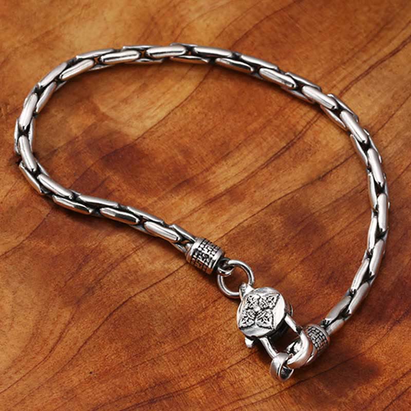 Buddha Stones Tibetan Double Dorje Om Mani Padme Hum Buddha Swastika Vajra Strength Bracelet - image 7